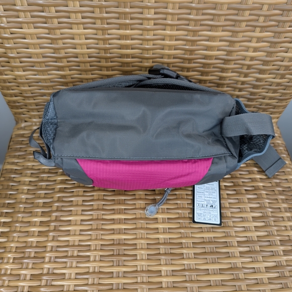 Engyen Pink Gray Fanny Waist Pack Crossbody Bag Water-Resistant Nylon NWT - Picture 6 of 12